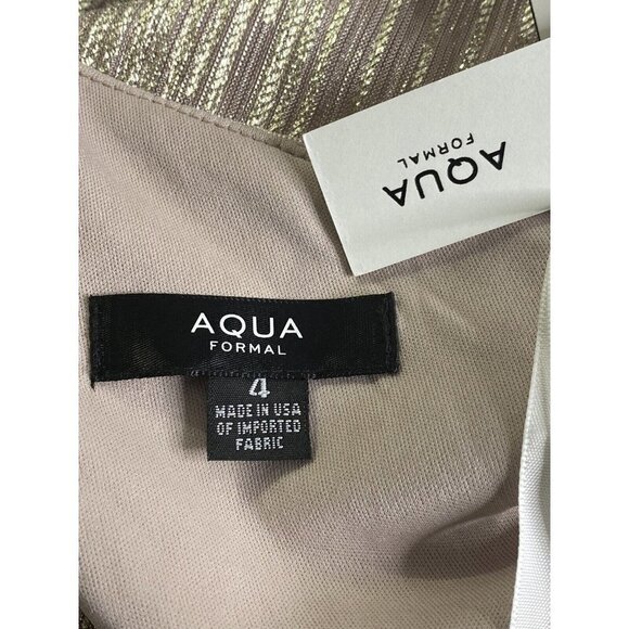 Aqua Woman’s One Shoulder Metallic Sheath Dress Mini Shoulder Bow Mauve SZ 4 - Picture 7 of 8